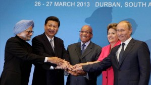 Les chefs d'États des quatre grands émergents réunis lors du quatrième sommet des Brics qui s'était tenu à New Delhi, le 29 mars 2012. Photo : Press Trust of India (PTI)