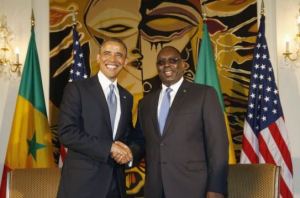 Les présidents Barack Obama et Macky Sall, au Palais présidentiel du Sénégal (photo : reuters)