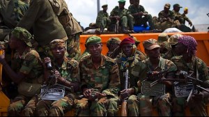 Combattants du M23 se retirant, le 1 décembre 2012 de Goma (Est du Congo) qu'ils avaient prise un mois plus tôt, suite à la signature d'un cessez-le-feu. Photo : PressTv